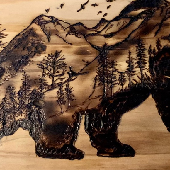 SOLD Hand Wood Burned Art - Picture 5 of 5